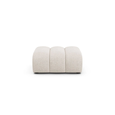 Lupine Pouf aus Chenille in Leichtes Beige (Eden 2 Pearl), 92x95 cm von Micadoni – Bild 1