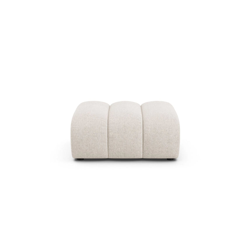 Lupine Pouf aus Chenille in Leichtes Beige (Eden 2 Pearl), 92x95 cm von Micadoni – Bild 1