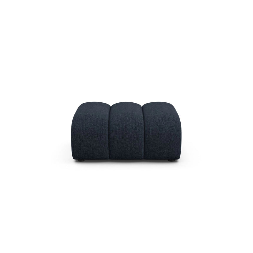 Lupine Pouf aus Chenille in Marineblau (Eden 16 Deep Blue), 92x95 cm von Micadoni – Bild 1
