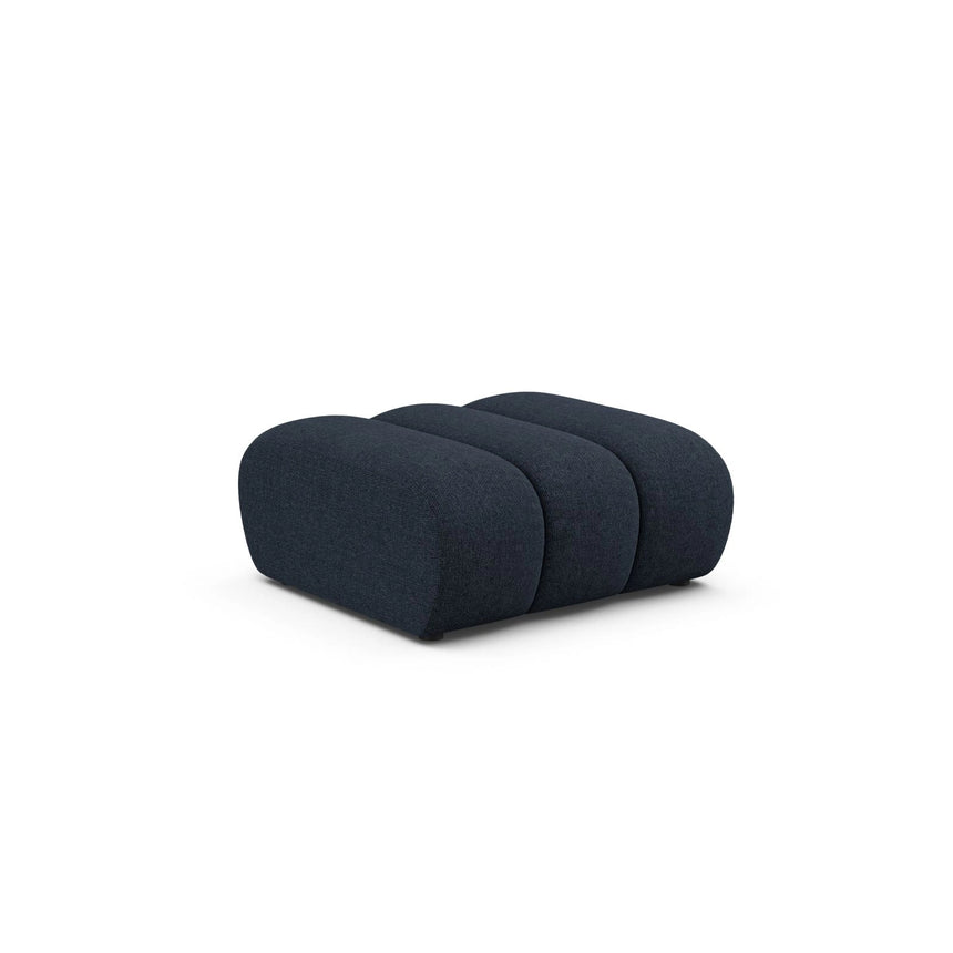 Lupine Pouf aus Chenille in Marineblau (Eden 16 Deep Blue), 92x95 cm von Micadoni – Bild 3