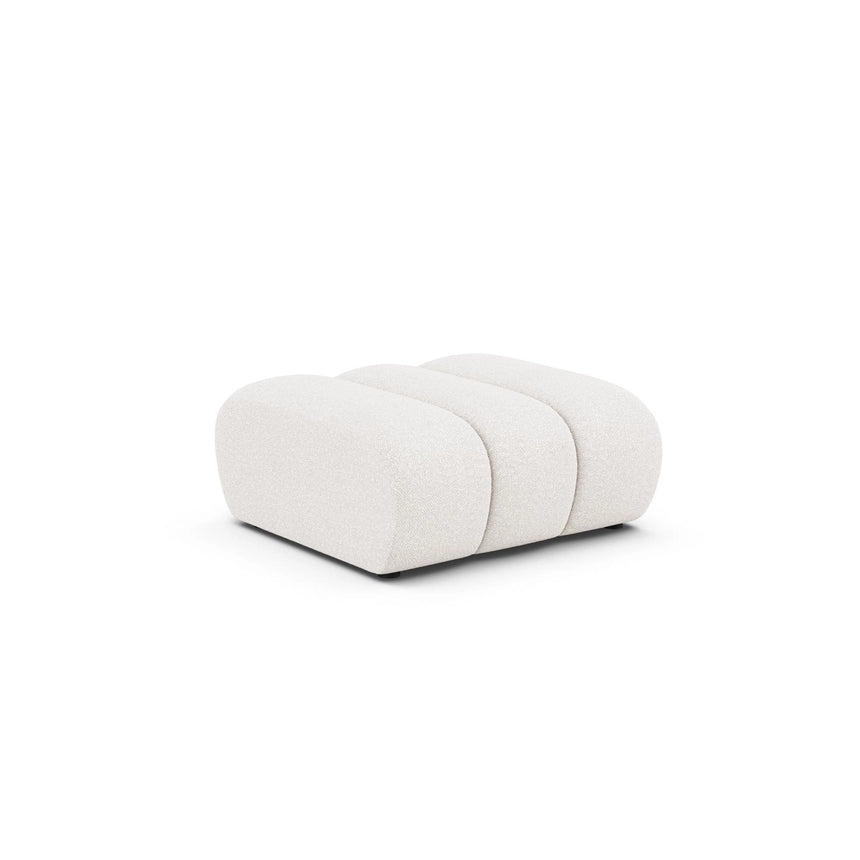 Lupine Pouf aus Samt, Boucle oder Chenille, 92x95 cm von Micadoni – Bild 3