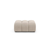 Lupine Pouf aus Samt in Beige (Salvador 1), 92x95 cm von Micadoni – Bild 1