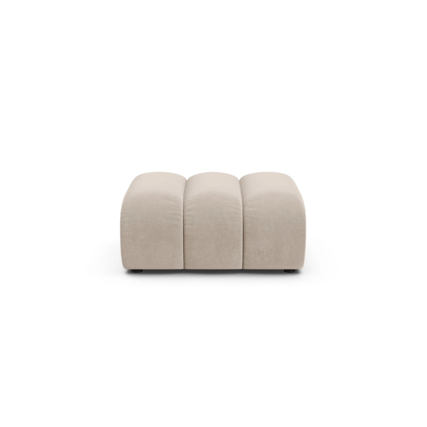 Lupine Pouf aus Samt in Beige (Salvador 1), 92x95 cm von Micadoni – Bild 1