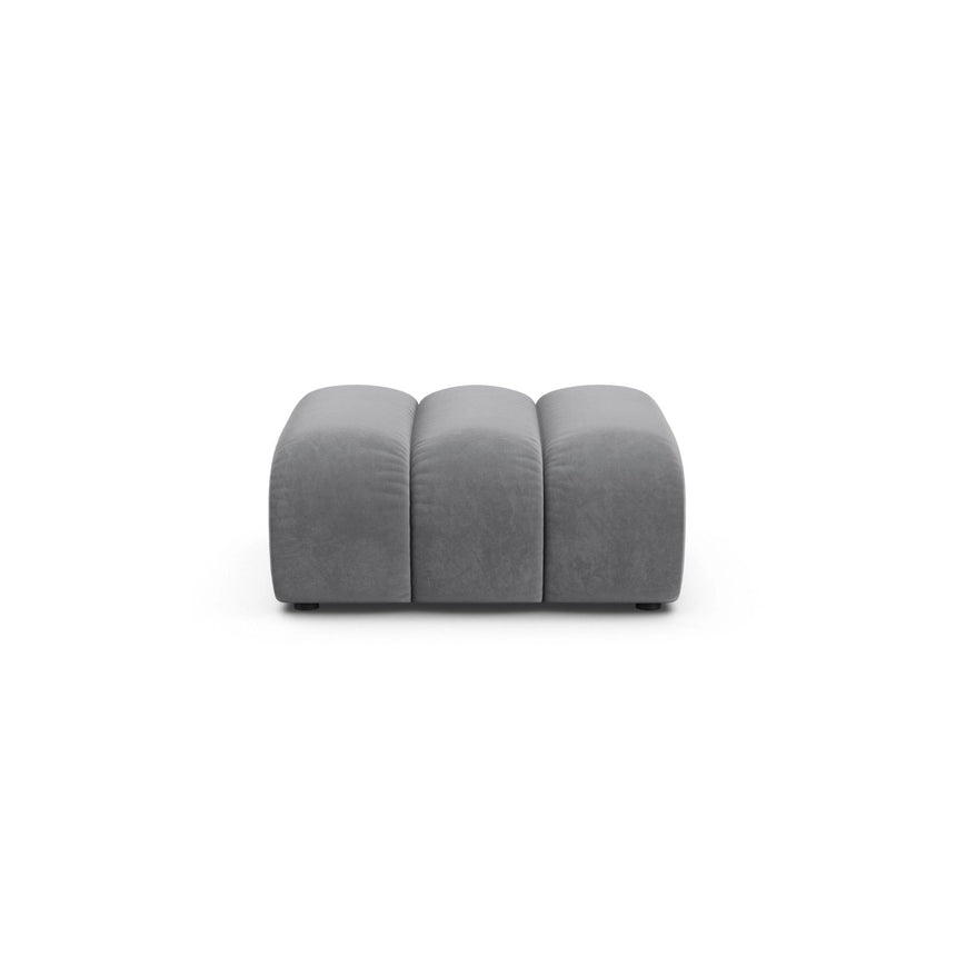 Lupine Pouf aus Samt in Grau (Salvador 17), 92x95 cm von Micadoni – Bild 1