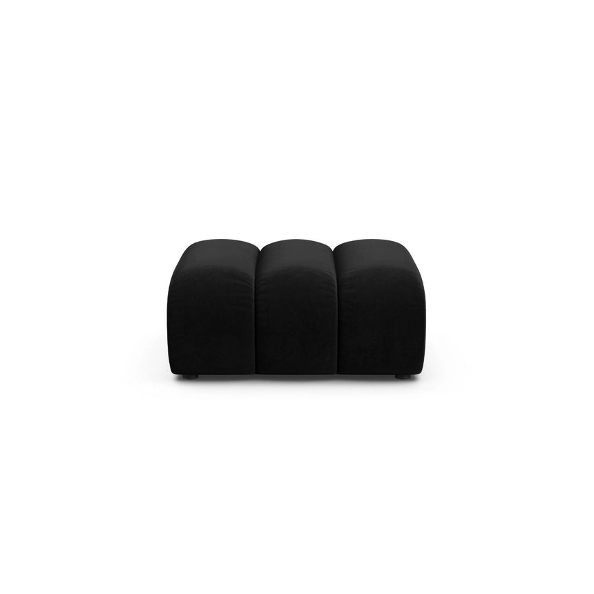 Lupine Pouf aus Samt in Schwarz (Salvador 19), 92x95 cm von Micadoni – Bild 1