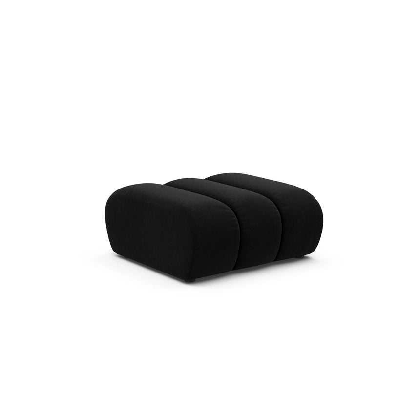 Lupine Pouf aus Samt in Schwarz (Salvador 19), 92x95 cm von Micadoni – Bild 3