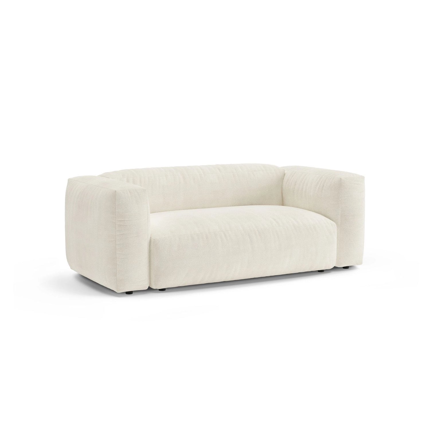 Martina 2-Sitzer Sofa aus Boucle in Elfenbein (Monet Nata), 200x106 cm von Micadoni – Bild 4