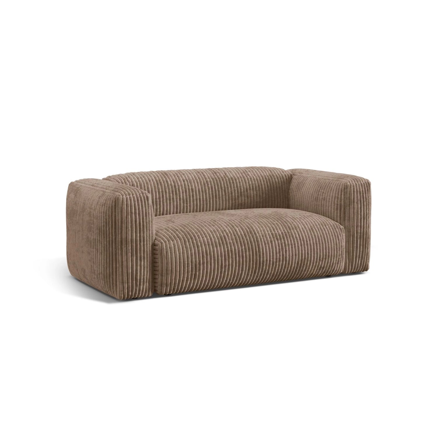Martina 2-Sitzer Sofa aus Cord in Acorn (Tilia 17), 200x106 cm von Micadoni – Bild 4