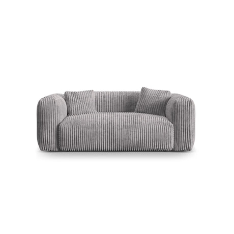 Martina 2-Sitzer Sofa aus Cord in Hellgrau (Tilia 86), 200x106 cm von Micadoni – Bild 1