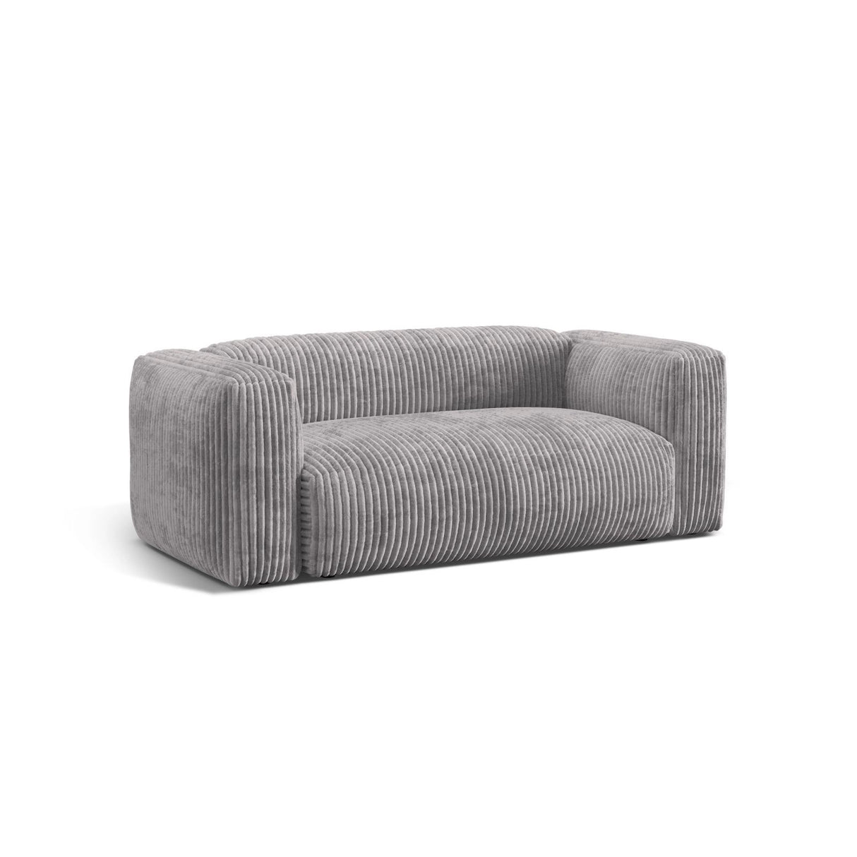 Martina 2-Sitzer Sofa aus Cord in Hellgrau (Tilia 86), 200x106 cm von Micadoni – Bild 4