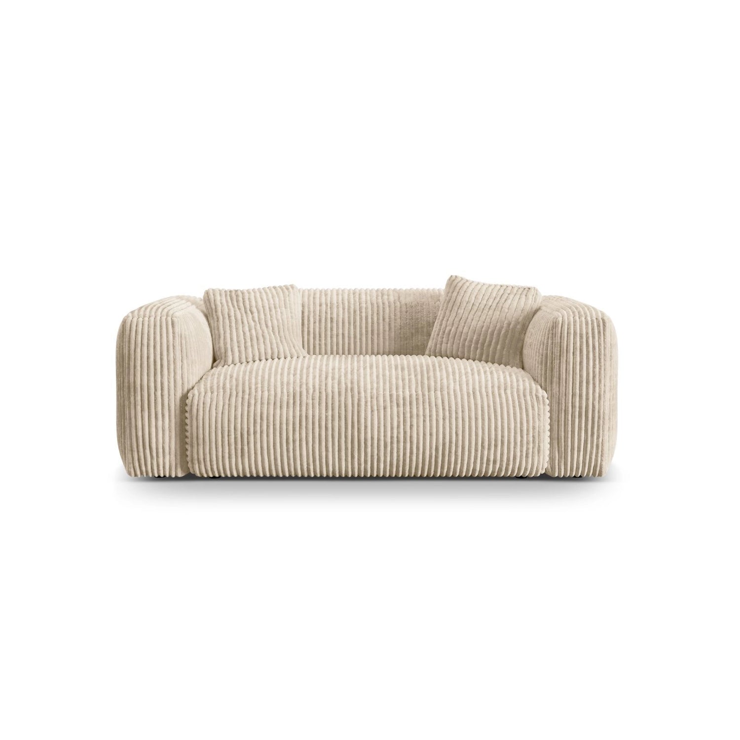 Martina 2-Sitzer Sofa aus Cord in Leichtes Beige (Tilia 03), 200x106 cm von Micadoni – Bild 1
