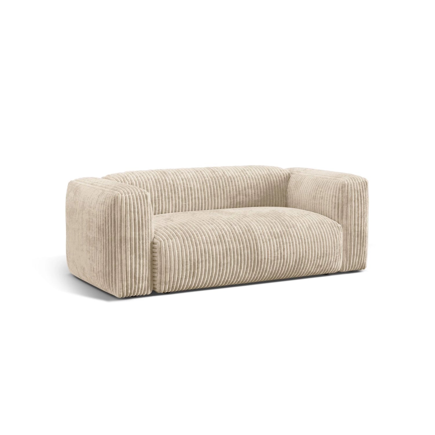 Martina 2-Sitzer Sofa aus Cord in Leichtes Beige (Tilia 03), 200x106 cm von Micadoni – Bild 4