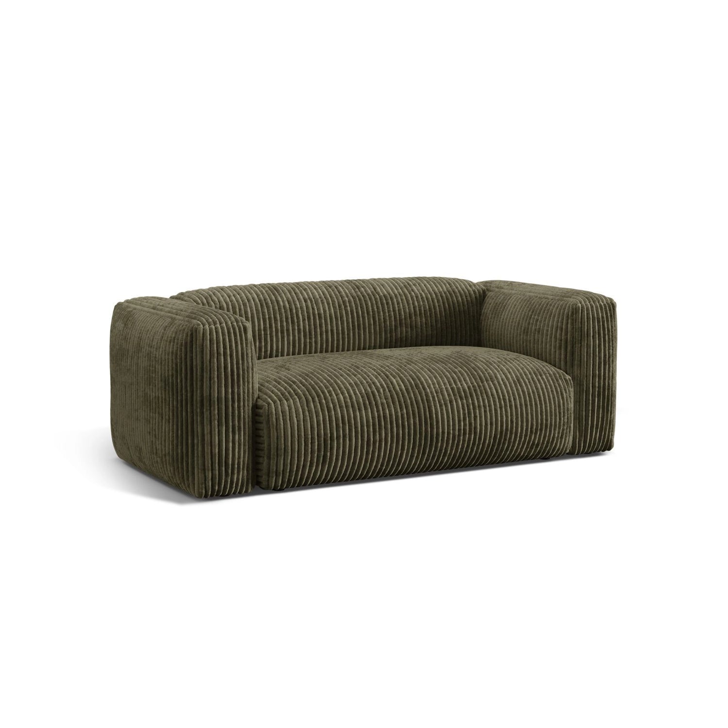 Martina 2-Sitzer Sofa aus Cord in Moosgrün (Tilia 37), 200x106 cm von Micadoni – Bild 4