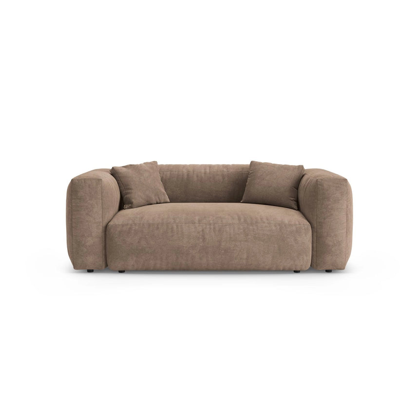 Martina 2-Sitzer Sofa aus Samt in Dunkelbeige (Vogue 3), 200x106 cm von Micadoni – Bild 1