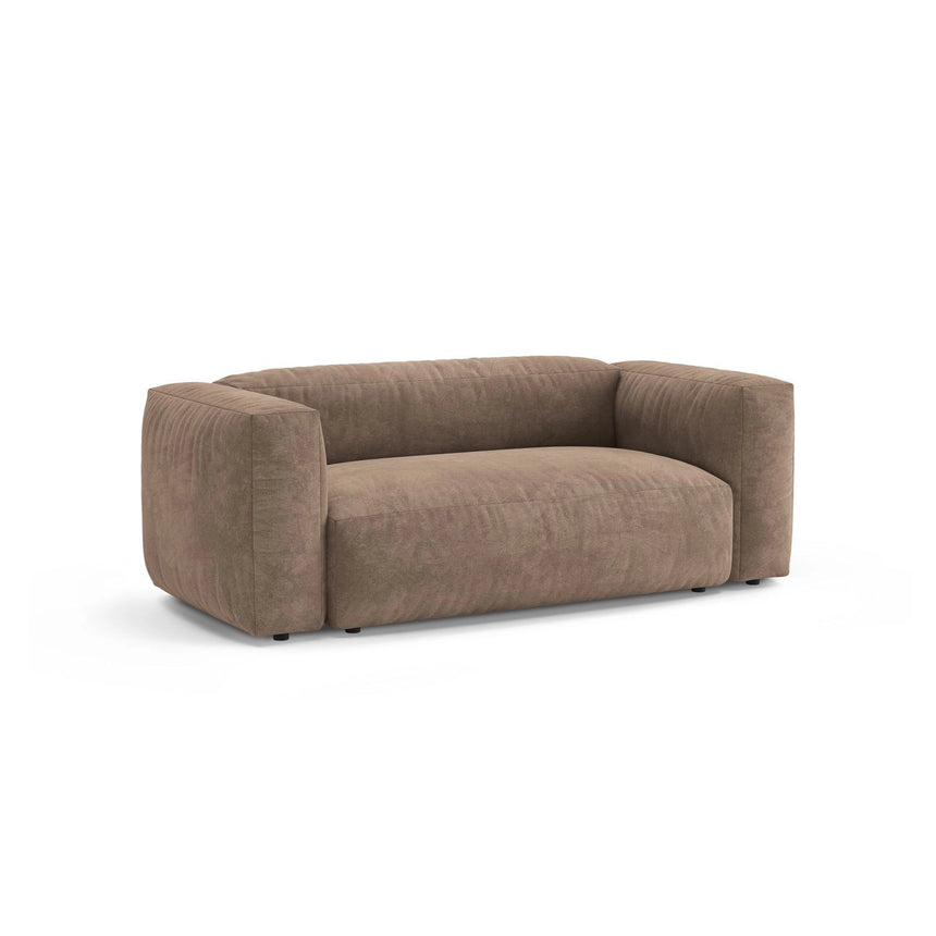 Martina 2-Sitzer Sofa aus Samt in Dunkelbeige (Vogue 3), 200x106 cm von Micadoni – Bild 4