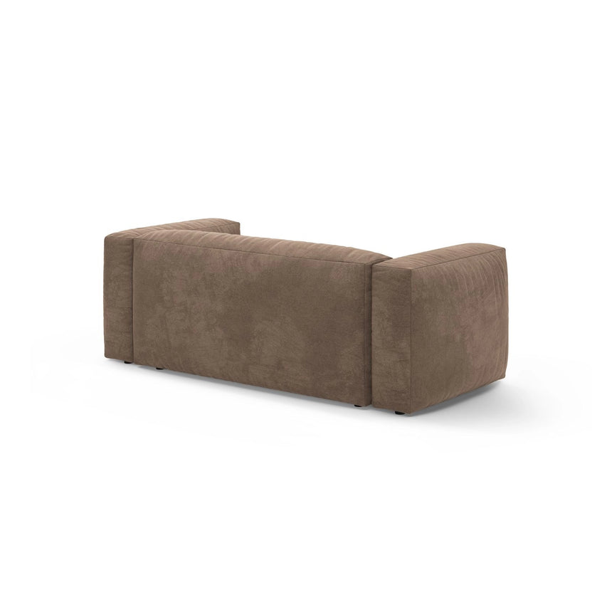 Martina 2-Sitzer Sofa aus Samt in Dunkelbeige (Vogue 3), 200x106 cm von Micadoni – Bild 5
