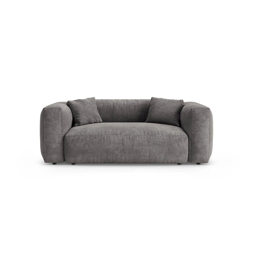 Martina 2-Sitzer Sofa aus Samt in Grau (Vogue 15), 200x106 cm von Micadoni – Bild 1