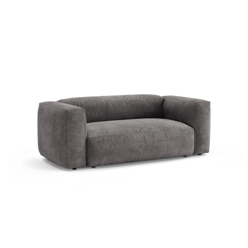 Martina 2-Sitzer Sofa aus Samt in Grau (Vogue 15), 200x106 cm von Micadoni – Bild 4