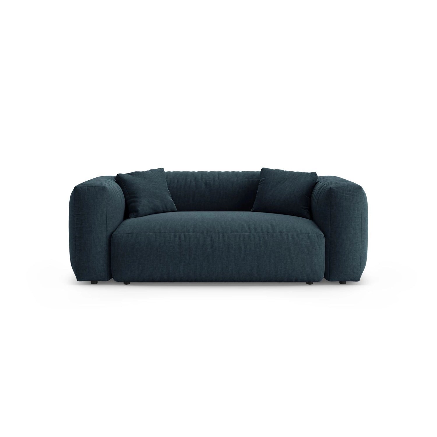 Martina 2-Sitzer Sofa aus Strukturierter Stoff in Blau Jeans (Boston Ocean), 200x106 cm von Micadoni – Bild 1