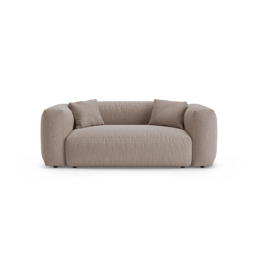 Martina 2-Sitzer Sofa aus Strukturierter Stoff in Dunkelbeige (Boston Trufa), 200x106 cm von Micadoni – Bild 1