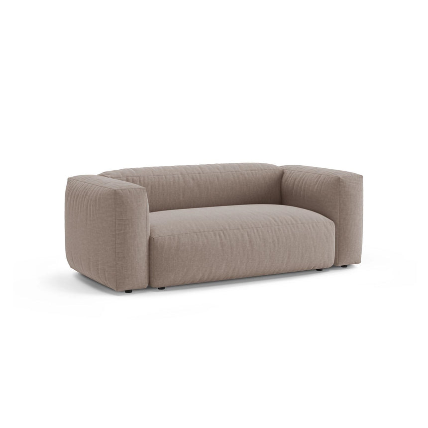 Martina 2-Sitzer Sofa aus Strukturierter Stoff in Dunkelbeige (Boston Trufa), 200x106 cm von Micadoni – Bild 3