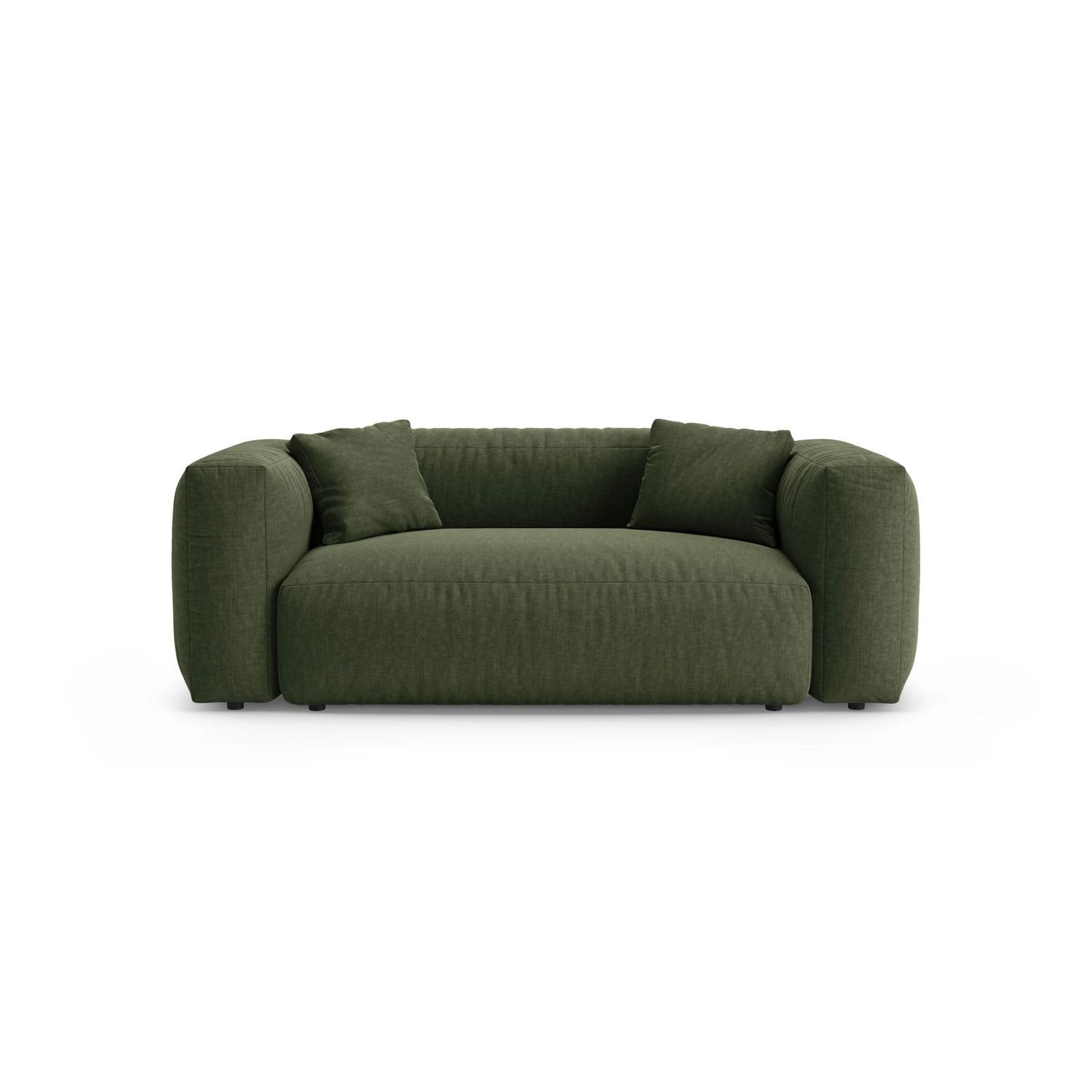 Martina 2-Sitzer Sofa aus Strukturierter Stoff in Grün (Boston Forest), 200x106 cm von Micadoni – Bild 1