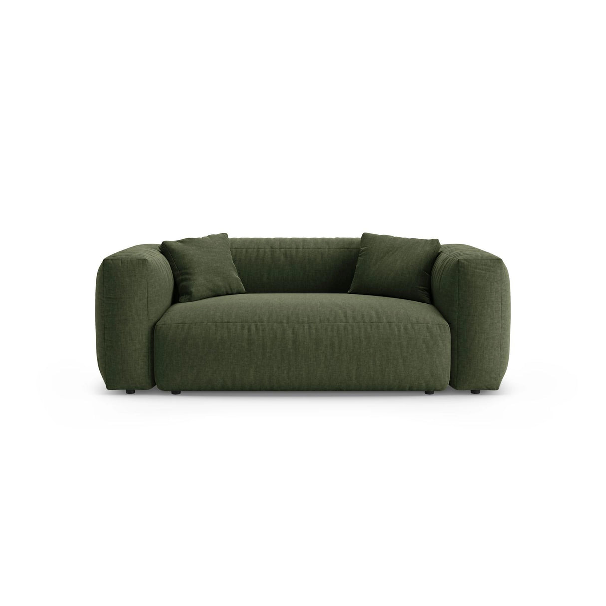 Martina 2-Sitzer Sofa aus Strukturierter Stoff in Grün (Boston Forest), 200x106 cm von Micadoni – Bild 1