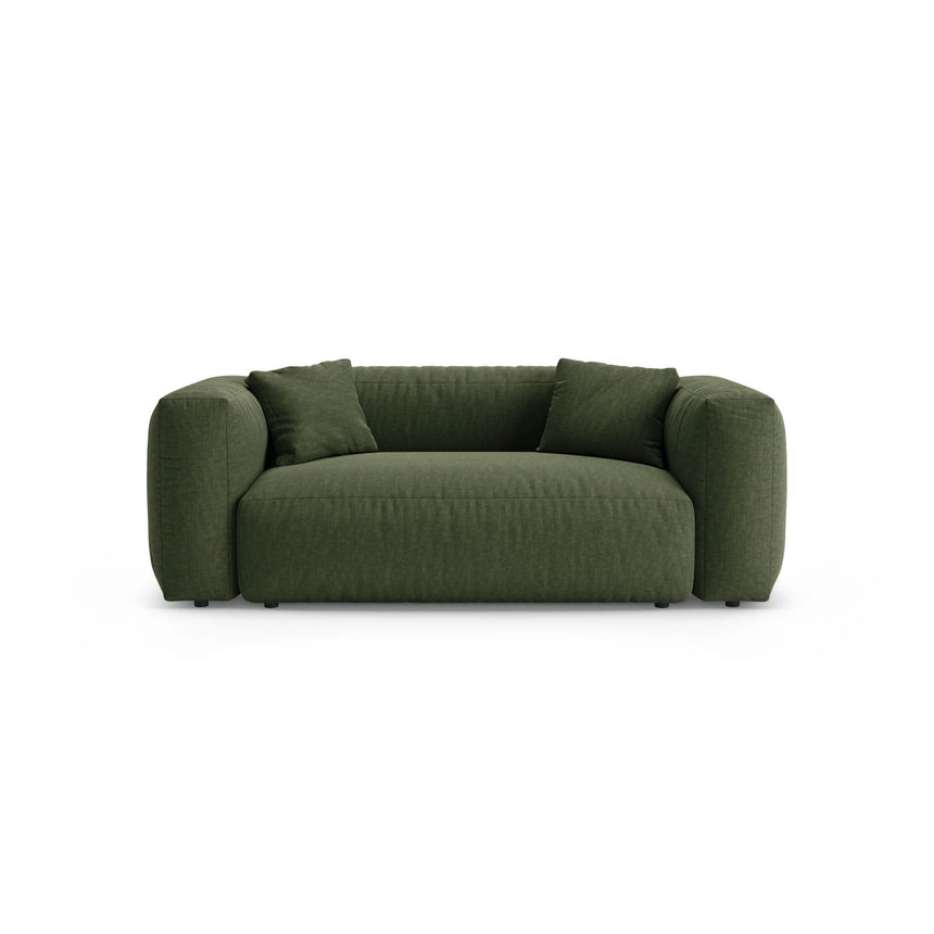 Martina 2-Sitzer Sofa aus Strukturierter Stoff in Grün (Boston Forest), 200x106 cm von Micadoni – Bild 1