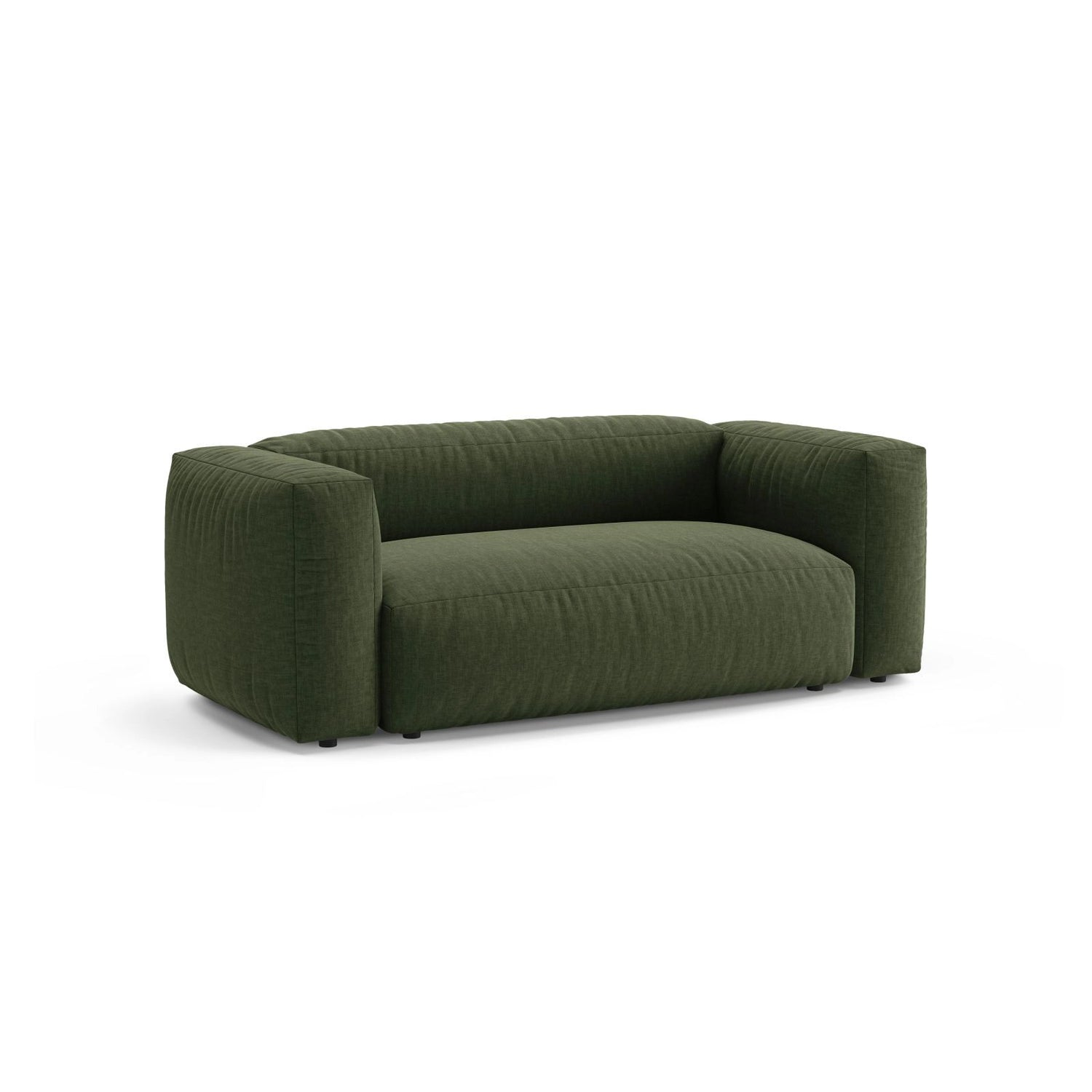 Martina 2-Sitzer Sofa aus Strukturierter Stoff in Grün (Boston Forest), 200x106 cm von Micadoni – Bild 3
