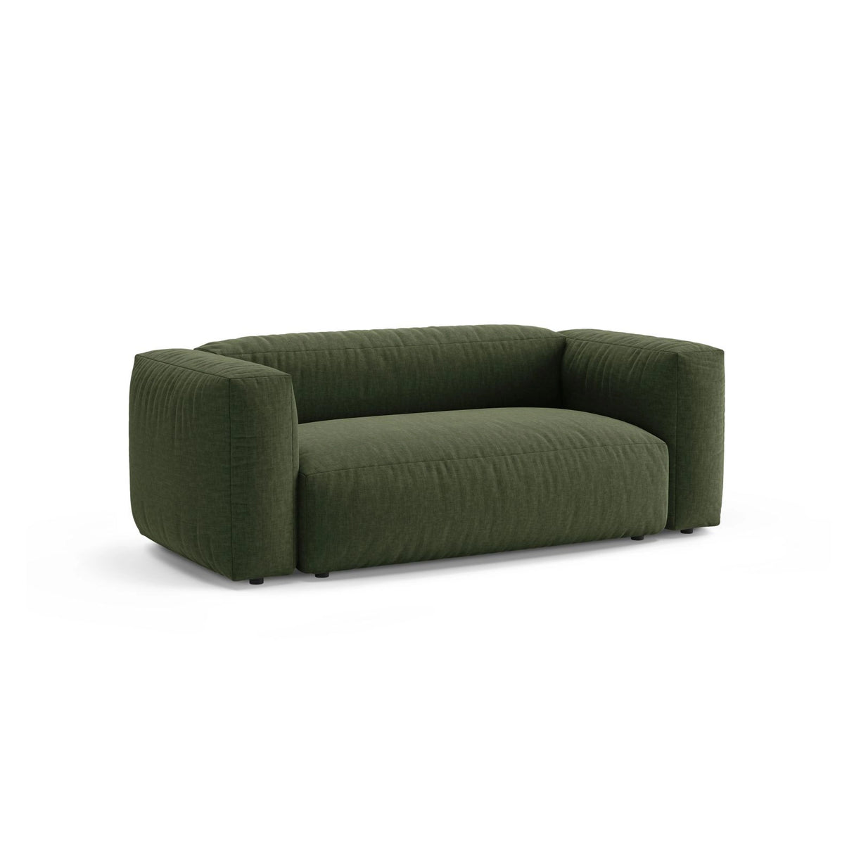 Martina 2-Sitzer Sofa aus Strukturierter Stoff in Grün (Boston Forest), 200x106 cm von Micadoni – Bild 3