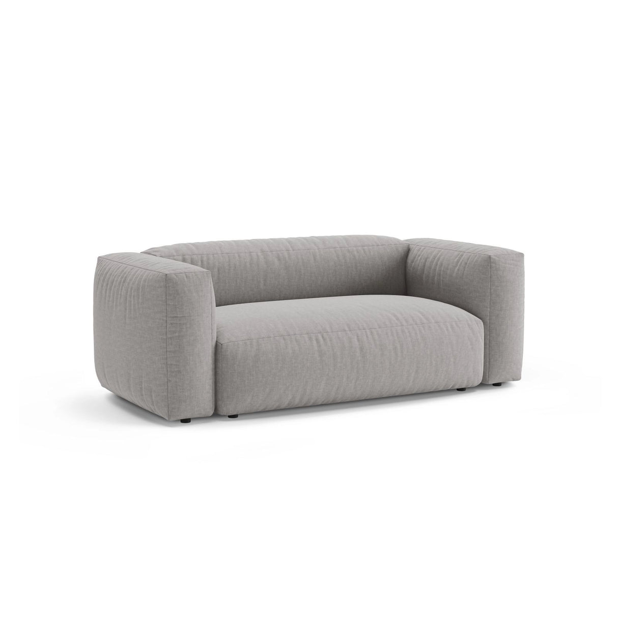 Martina 2-Sitzer Sofa aus Strukturierter Stoff in Hellgrau (Boston Light Grey), 200x106 cm von Micadoni – Bild 3