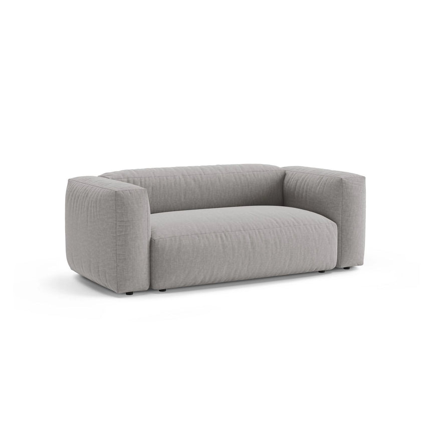 Martina 2-Sitzer Sofa aus Strukturierter Stoff in Hellgrau (Boston Light Grey), 200x106 cm von Micadoni – Bild 3