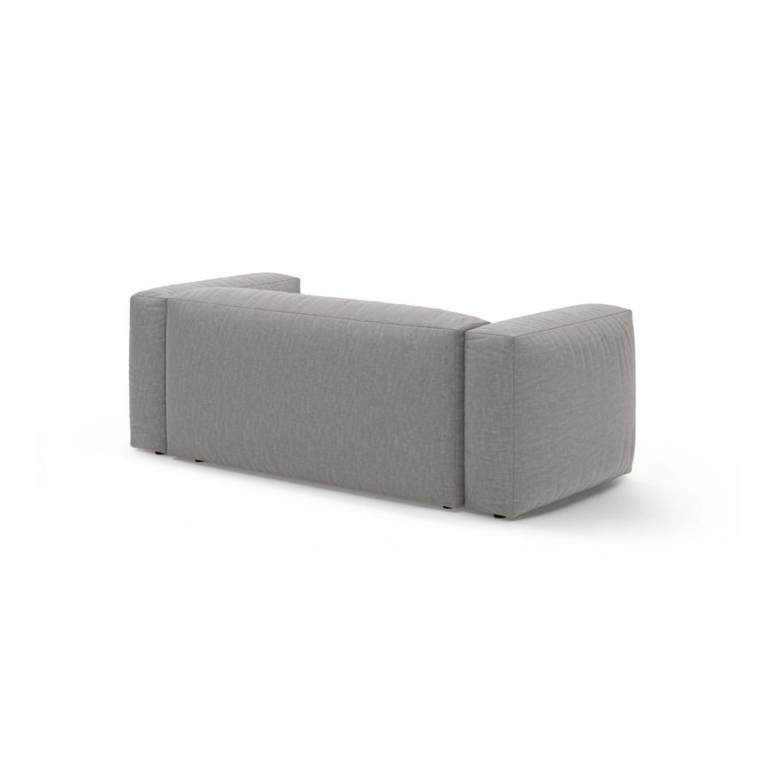 Martina 2-Sitzer Sofa aus Strukturierter Stoff in Hellgrau (Boston Light Grey), 200x106 cm von Micadoni – Bild 4