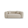 Martina 2-Sitzer Sofa aus Strukturierter Stoff in Leichtes Beige (Boston Toffee), 200x106 cm von Micadoni – Bild 1