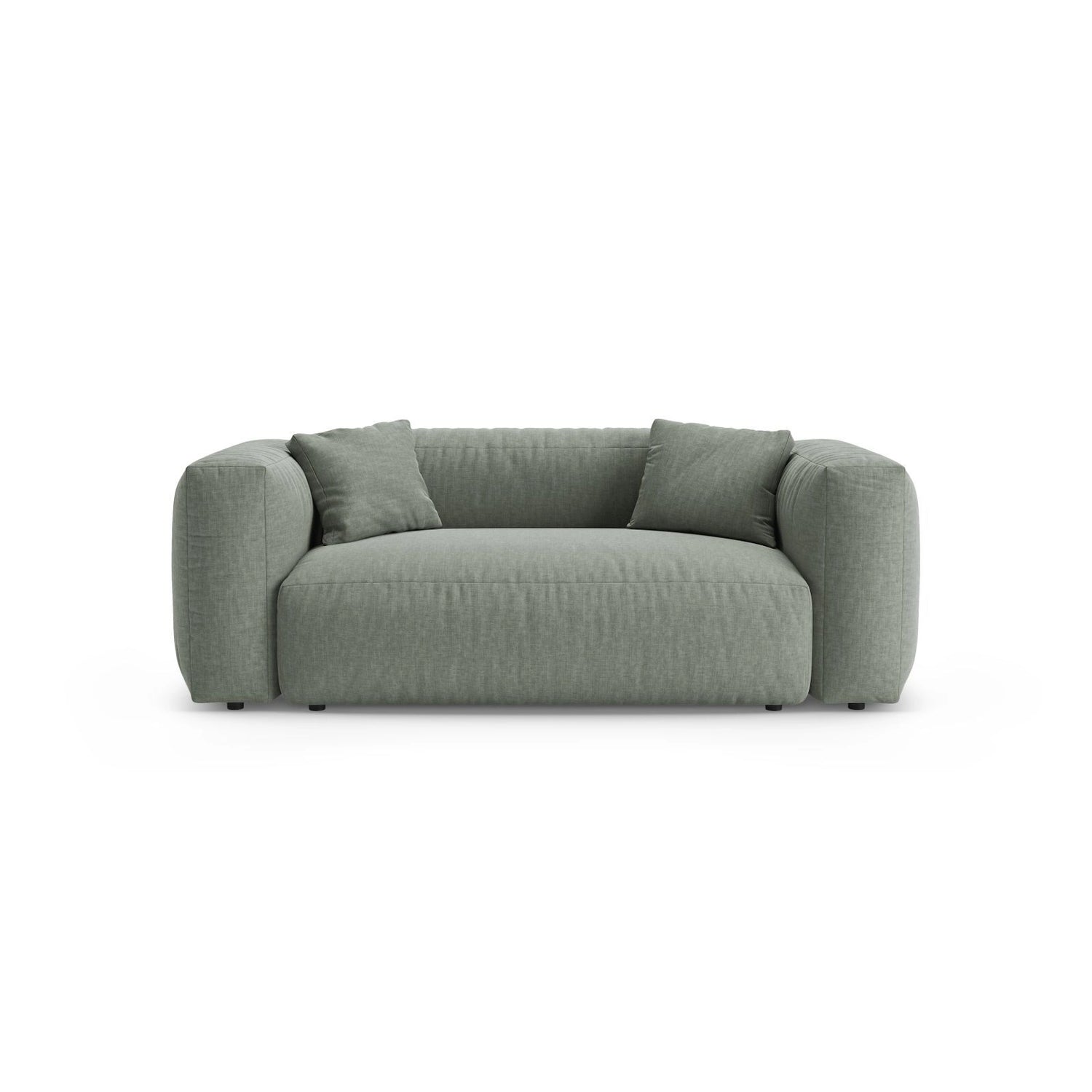 Martina 2-Sitzer Sofa aus Strukturierter Stoff in Moosgrün (Boston Water Green), 200x106 cm von Micadoni – Bild 1