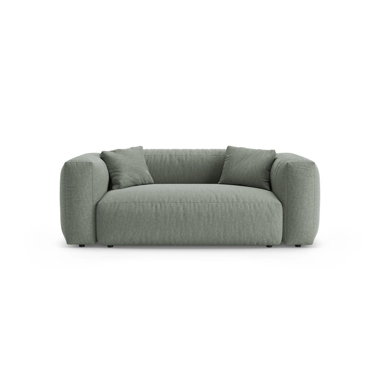 Martina 2-Sitzer Sofa aus Strukturierter Stoff in Moosgrün (Boston Water Green), 200x106 cm von Micadoni – Bild 1