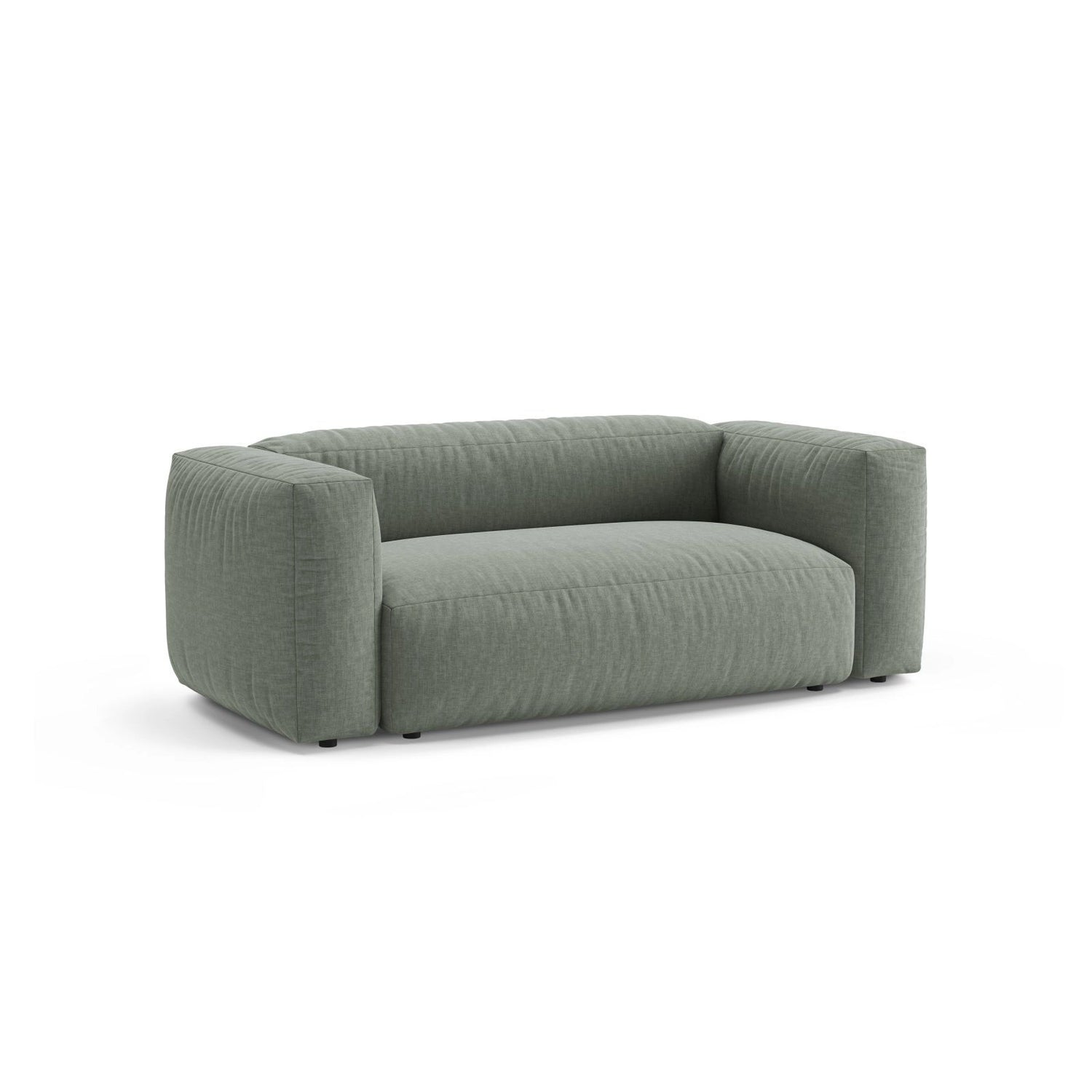 Martina 2-Sitzer Sofa aus Strukturierter Stoff in Moosgrün (Boston Water Green), 200x106 cm von Micadoni – Bild 3