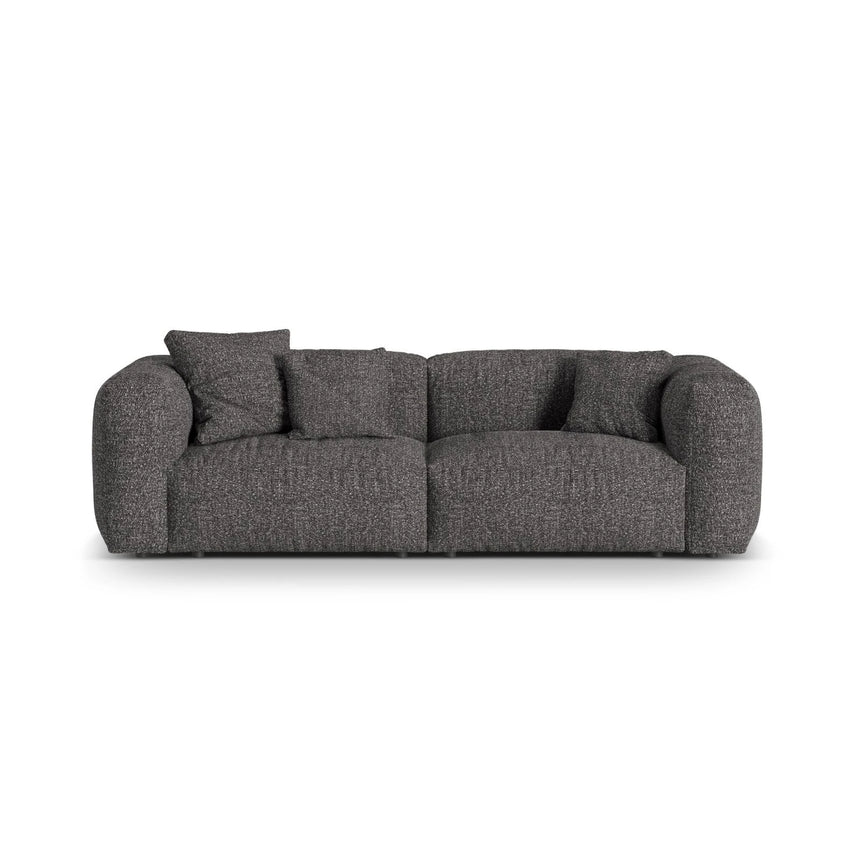 Martina 3-Sitzer Sofa, Sitztiefe 76 cm, aus Boucle in Anthrazit (Monet Anthracite), 240x106 cm von Micadoni – Bild 1