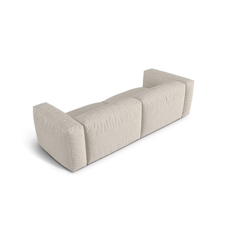 Martina 3-Sitzer Sofa, Sitztiefe 76 cm, aus Boucle in Beige (Monet Sand), 240x106 cm von Micadoni – Bild 4
