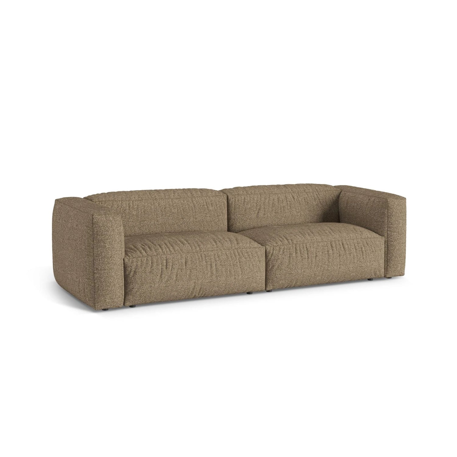 Martina 3-Sitzer Sofa, Sitztiefe 76 cm, aus Boucle in Cappuccino (Monet Cappucino), 240x106 cm von Micadoni – Bild 3