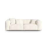 Martina 3-Sitzer Sofa, Sitztiefe 76 cm, aus Boucle in Elfenbein (Monet Nata), 240x106 cm von Micadoni – Bild 1