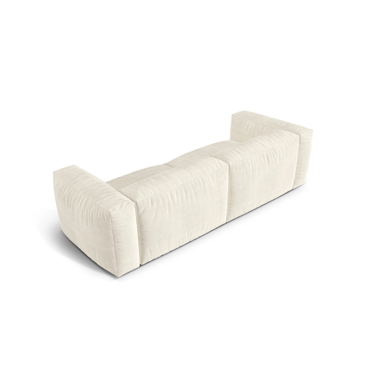 Martina 3-Sitzer Sofa, Sitztiefe 76 cm, aus Boucle in Elfenbein (Monet Nata), 240x106 cm von Micadoni – Bild 4