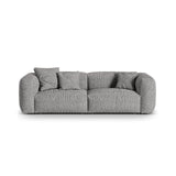 Martina 3-Sitzer Sofa, Sitztiefe 76 cm, aus Boucle in Graphit (Monet Graphite), 240x106 cm von Micadoni – Bild 1