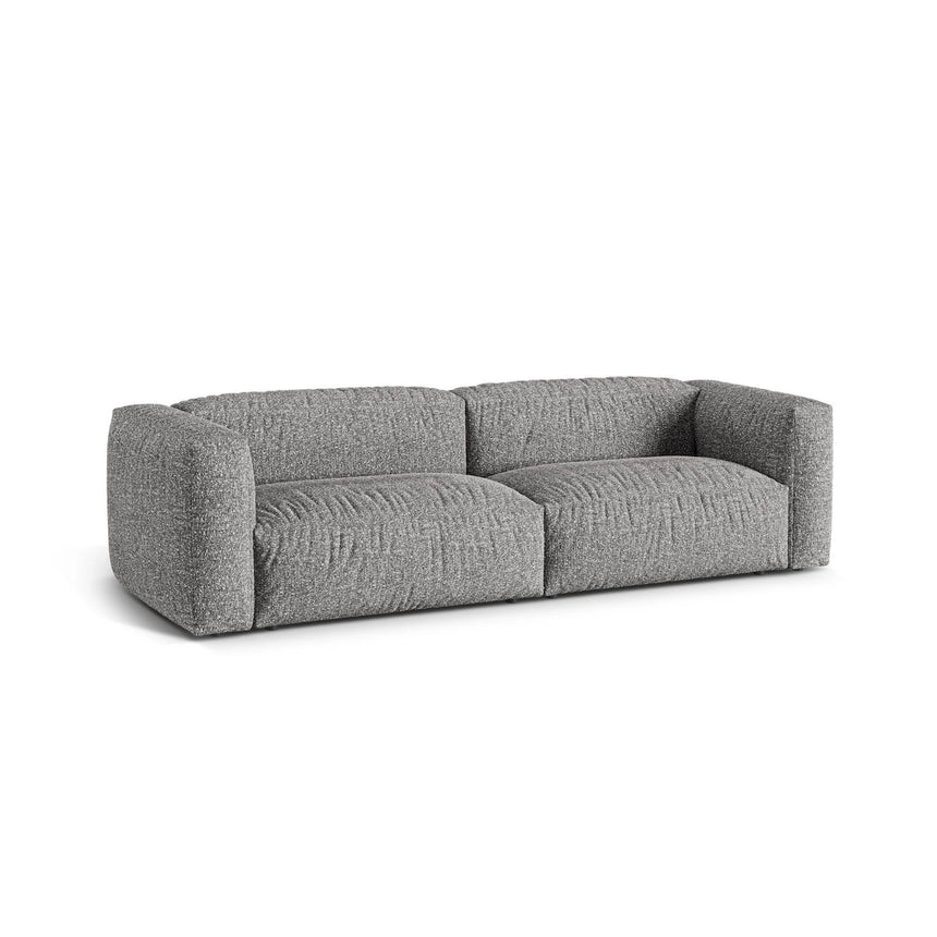 Martina 3-Sitzer Sofa, Sitztiefe 76 cm, aus Boucle in Graphit (Monet Graphite), 240x106 cm von Micadoni – Bild 3