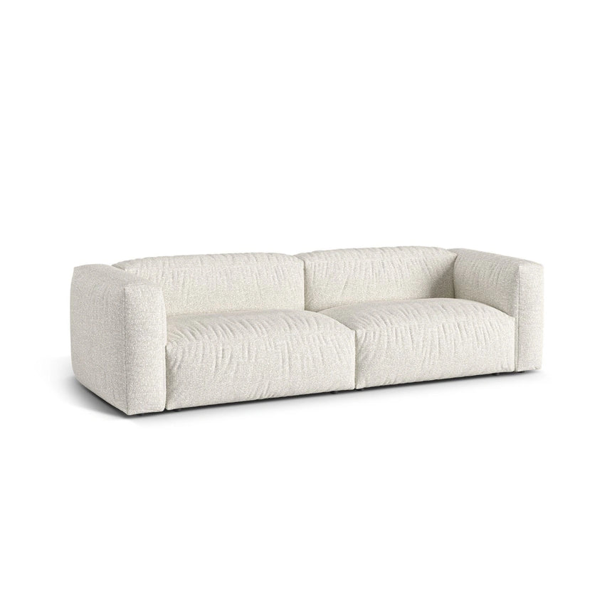 Martina 3-Sitzer Sofa, Sitztiefe 76 cm, aus Boucle in Grau Beige meliert (Monet Pearl), 240x106 cm von Micadoni – Bild 3