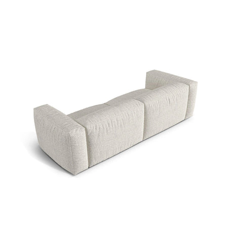 Martina 3-Sitzer Sofa, Sitztiefe 76 cm, aus Boucle in Grau Beige meliert (Monet Pearl), 240x106 cm von Micadoni – Bild 4