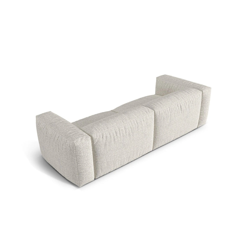 Martina 3-Sitzer Sofa, Sitztiefe 76 cm, aus Boucle in Grau Beige meliert (Monet Pearl), 240x106 cm von Micadoni – Bild 4