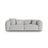 Martina 3-Sitzer Sofa, Sitztiefe 76 cm, aus Boucle in Silber (Monet Silver), 240x106 cm von Micadoni – Bild 1