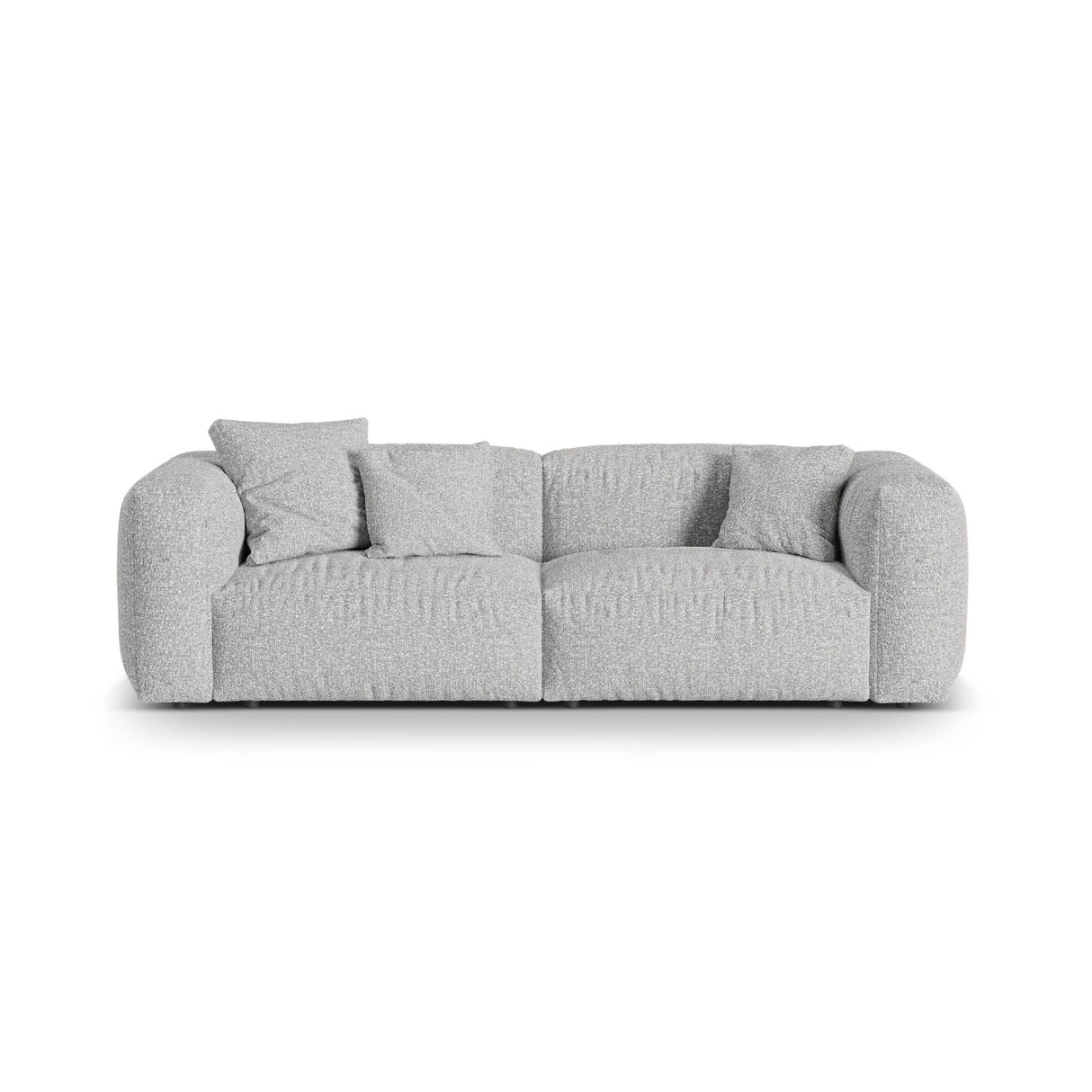 Martina 3-Sitzer Sofa, Sitztiefe 76 cm, aus Boucle in Silber (Monet Silver), 240x106 cm von Micadoni – Bild 1