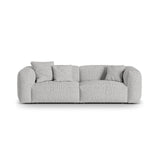 Martina 3-Sitzer Sofa, Sitztiefe 76 cm, aus Boucle in Silber (Monet Silver), 240x106 cm von Micadoni – Bild 1